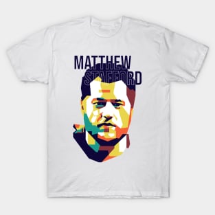 Matthew Stafford on WPAP Art T-Shirt